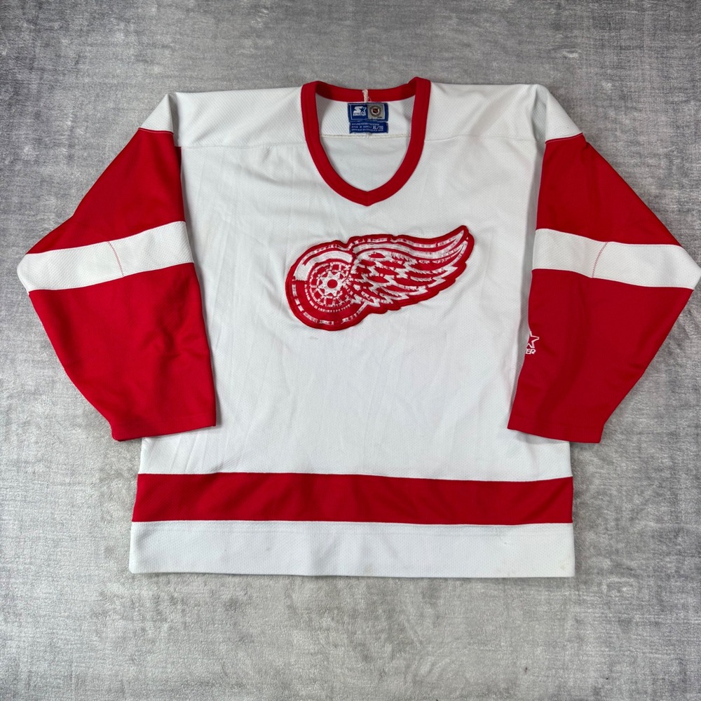 Detroit Red Wings Jersey Mens XL White Vintage 90s Starter NHL Hockey Blank